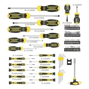 DOWELL Juego de destornilladores magnéticos ranurados_2