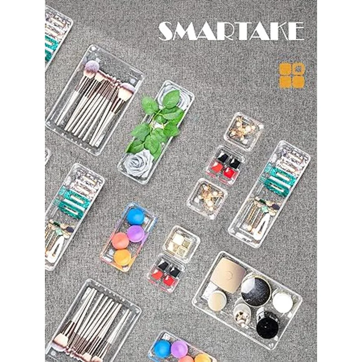 SMARTAKE Organizadores de cajones de 28 piezas con_6