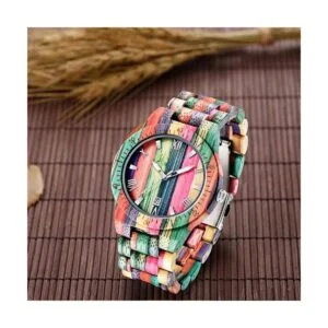 Relojes de madera para hombre hechos a mano coloridos_2