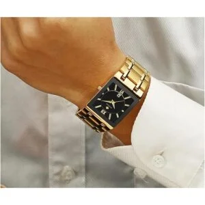 Relojes cuadrados para hombre de acero inoxidable de_6