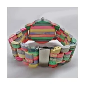 Relojes de madera para hombre hechos a mano coloridos_6
