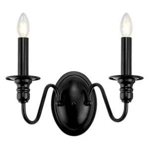 KMaiPem Apliques de pared de vela apliques negros mate_1