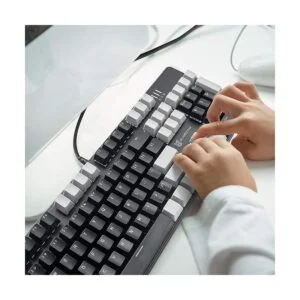 Qisan teclado mecánico para juegos tamaño completo 104_4
