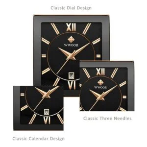 Relojes cuadrados para hombre de acero inoxidable de_5