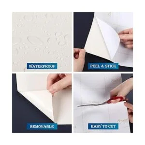 FunStick Papel de contacto de color blanco crema de 24 x_2