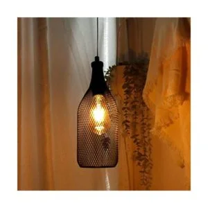 JHY DESIGN Lámpara colgante negra con pilas lámpara_1