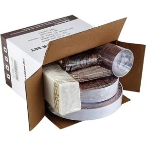 210 platos desechables de plástico de color oro rosa 30_7