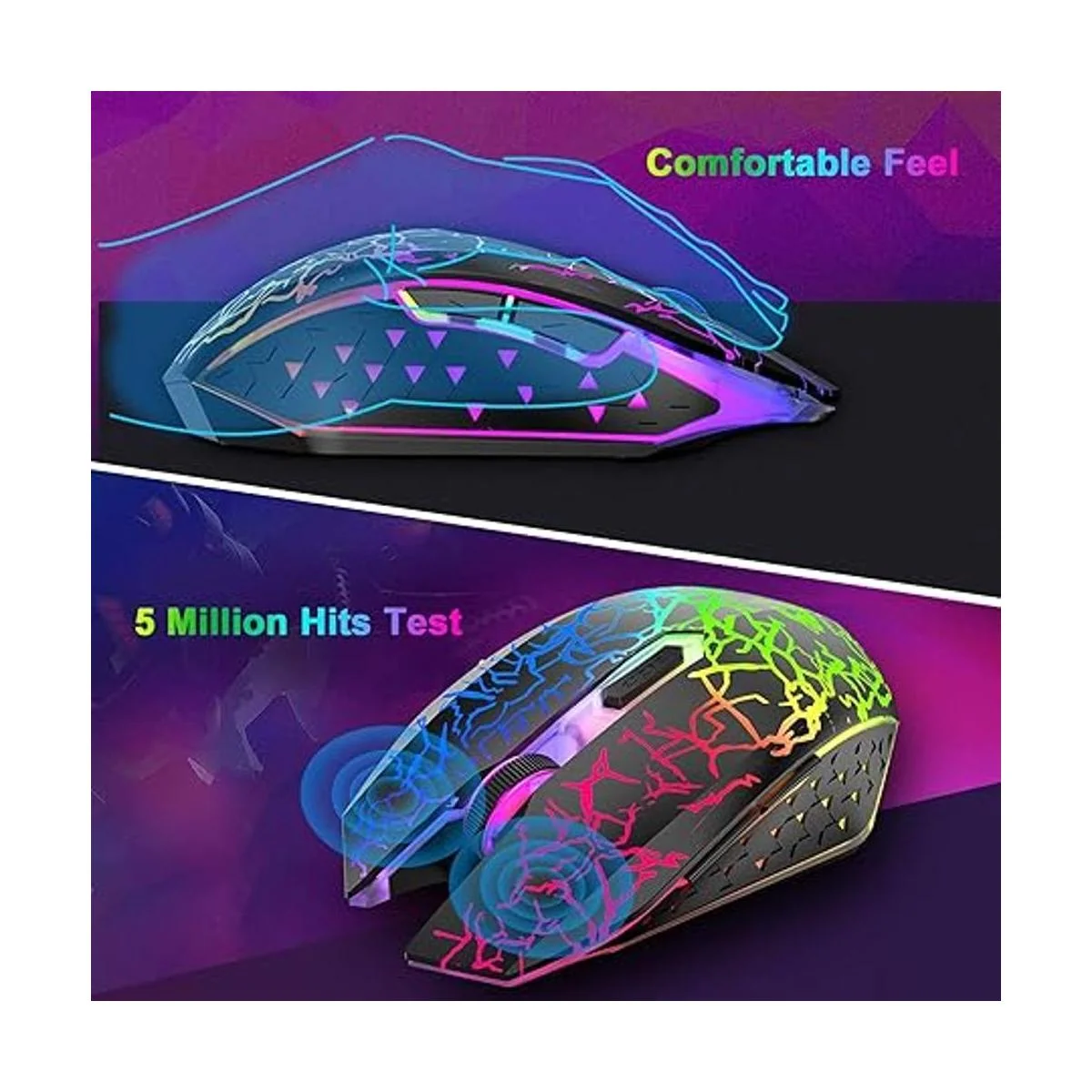 Combo de teclado y mouse inalámbrico para juegos teclado_4