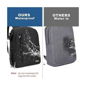 Cwatcun Mochila impermeable para cámara Canon Nikon Sony_4