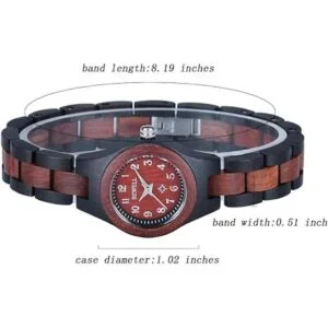 BEWELL W123A Reloj de pulsera de arce natural hecho a_4
