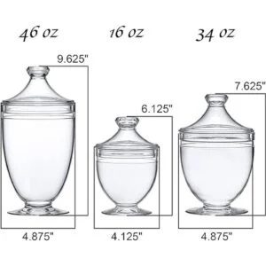 Amazing Abby Aspire Recipientes de baño acrílicos juego_4