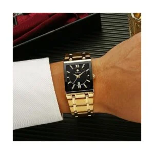 Relojes cuadrados para hombre de acero inoxidable de_3