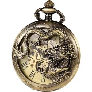 Treeweto Reloj de bolsillo mecánico para hombre con_1