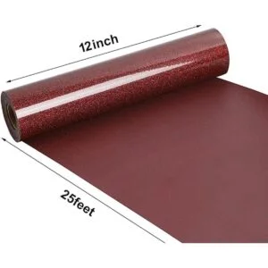 FUNKAKA Vinilo HTV con purpurina de 12 x 25 pies rollos_3