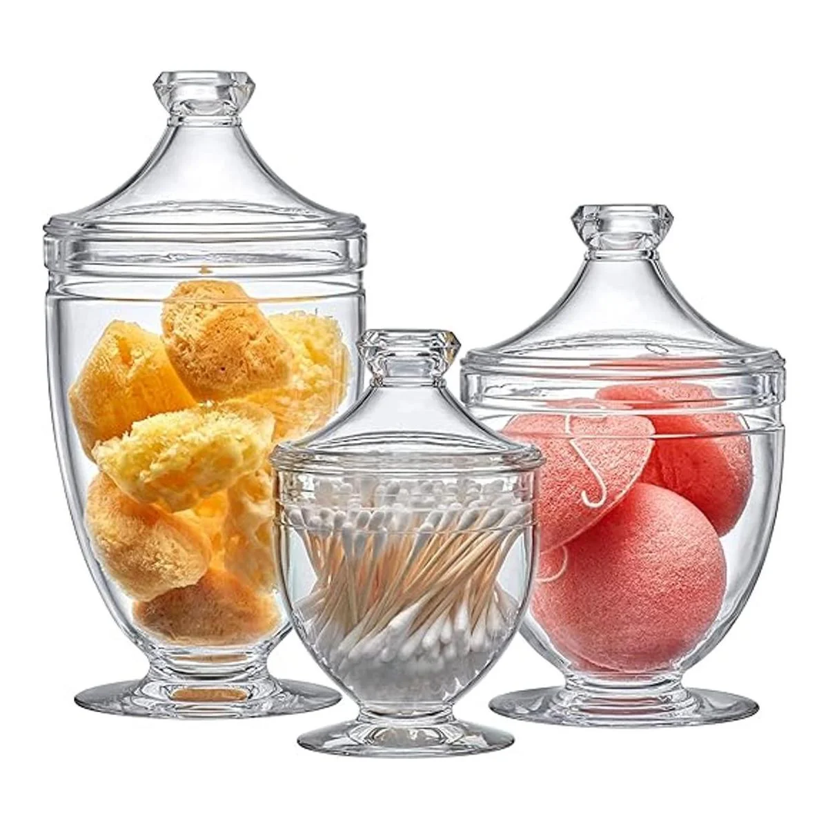 Amazing Abby Aspire Recipientes de baño acrílicos juego_1