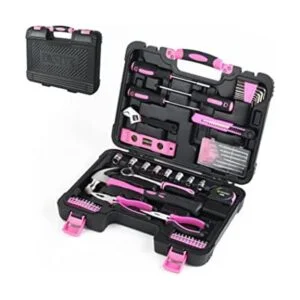 FASITE Juego de herramientas de 53 piezas rosa para el_1