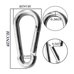 ELISNOW 30 ganchos de mosquetón M10 de 3.9 in acero_2