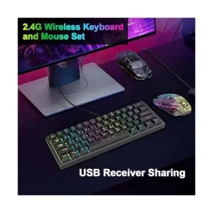 Combo de teclado y mouse inalámbrico para juegos teclado_6