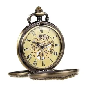 Treeweto Reloj de bolsillo mecánico para hombre con_2