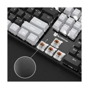 Qisan teclado mecánico para juegos tamaño completo 104_5