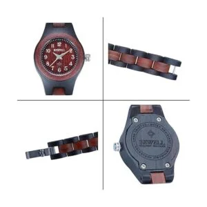 BEWELL W123A Reloj de pulsera de arce natural hecho a_2