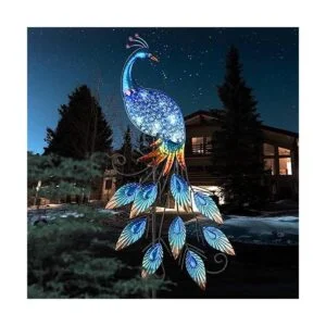 TERESAS COLLECTIONS Luces solares de jardín de pavo real_2