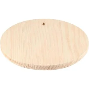 MUKLEI Paquete de 4 placas redondas de madera de 12_4