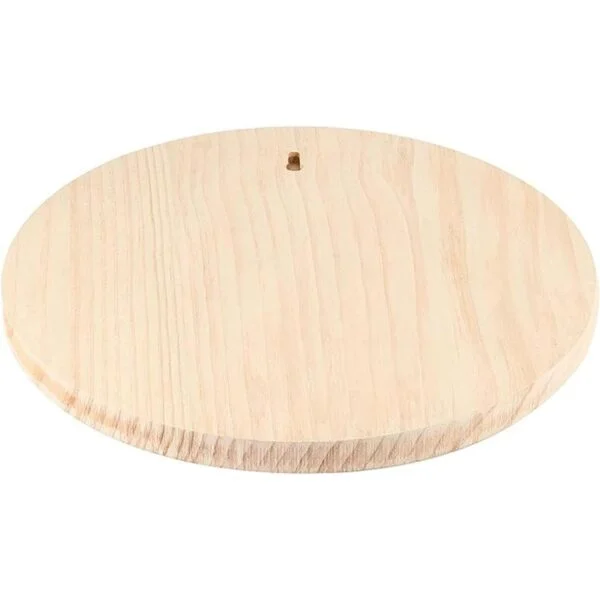 MUKLEI Paquete de 4 placas redondas de madera de 12_4