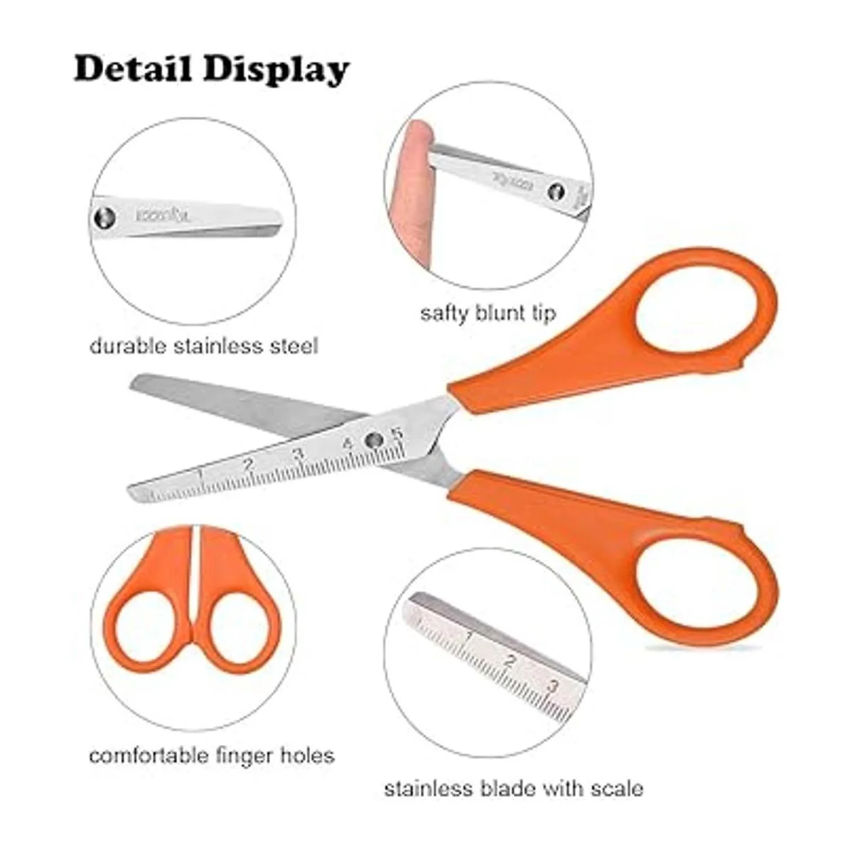 EZZGOL Tijeras a granel para niños paquete de 96 tijeras_3