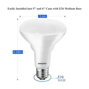 Energetic Paquete de 12 bombillas empotrables BR30 para_2