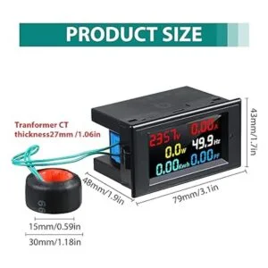 2 piezas de medidor de pantalla de CA 80300 V 100 A_2