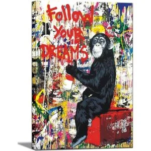 Banksy Street Graffiti Monkey Citas inspiradoras de_1