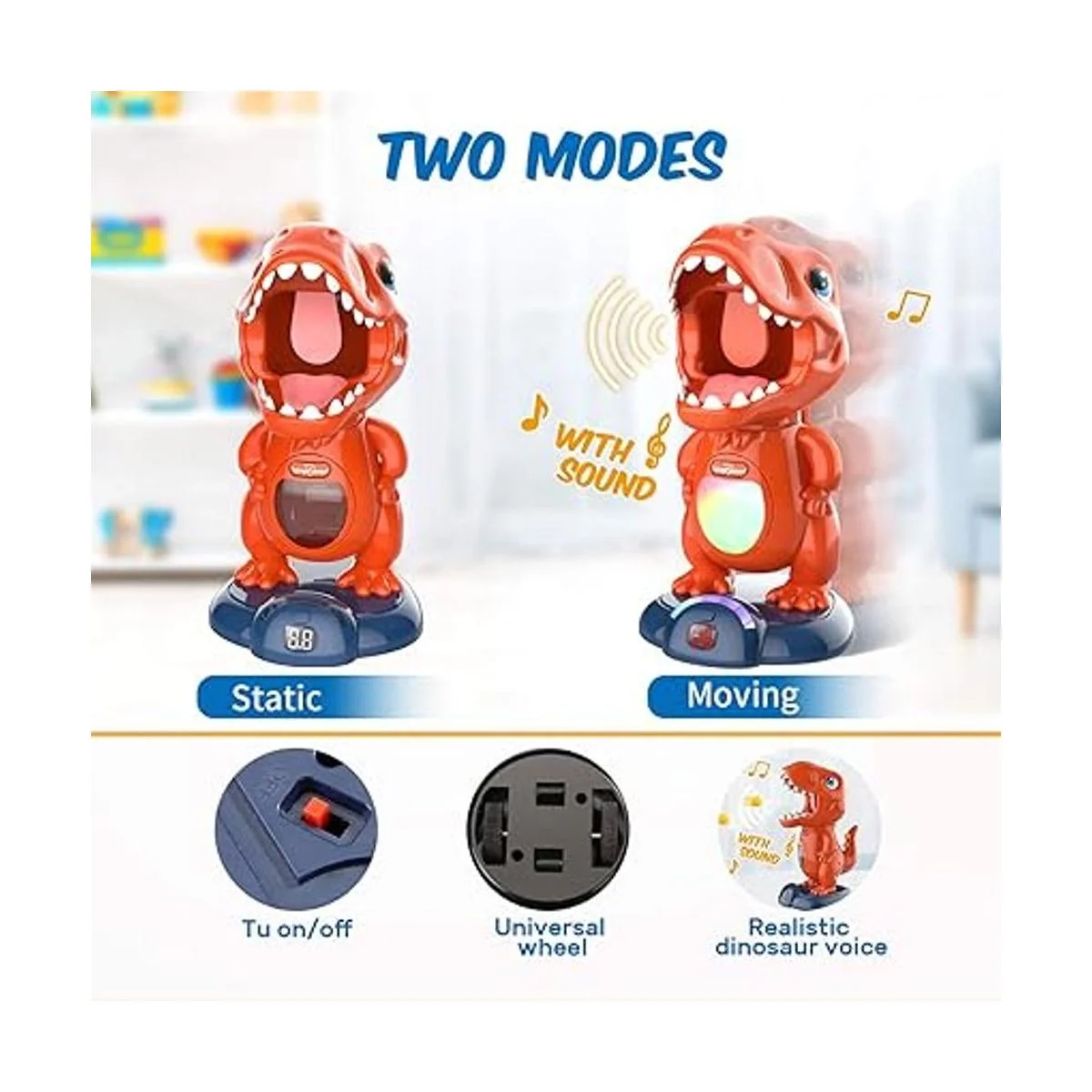 Juguetes de disparo de dinosaurios movibles para niños_2