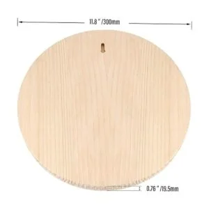MUKLEI Paquete de 4 placas redondas de madera de 12_2