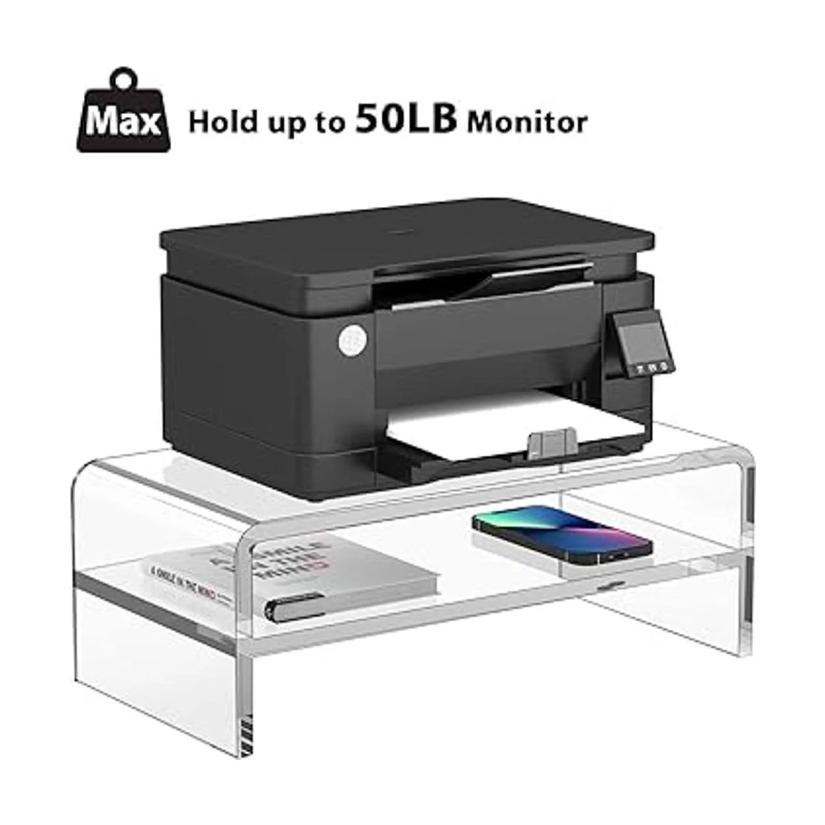 Egchi Soporte de acrílico para monitor de 2 niveles_6