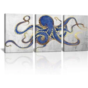 3 piezas de pulpo para pared pintura de animales marinos_1