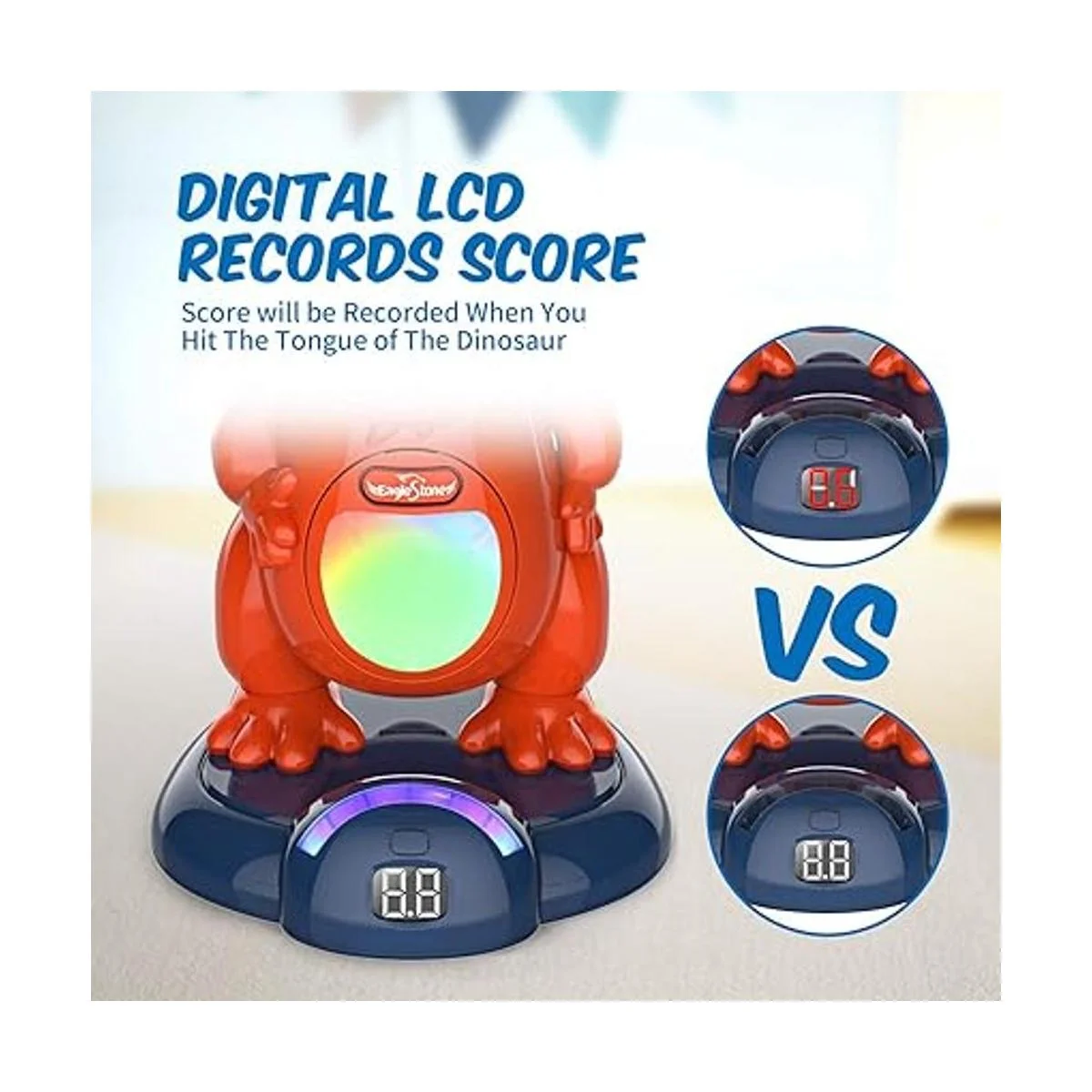 Juguetes de disparo de dinosaurios movibles para niños_5