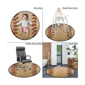 Pardick Alfombra de béisbol redonda de 36.2 pulgadas_7