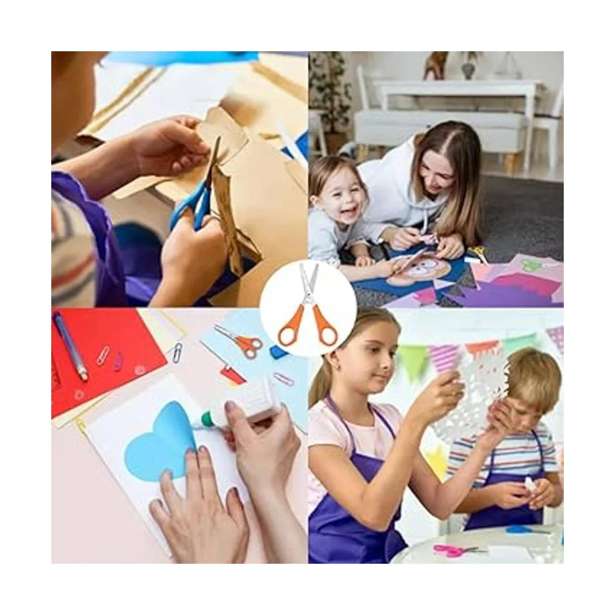 EZZGOL Tijeras a granel para niños paquete de 96 tijeras_7