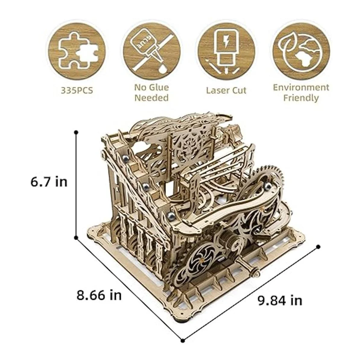 OWNONE 1 Rompecabezas de madera 3D con diseño de mármol_3