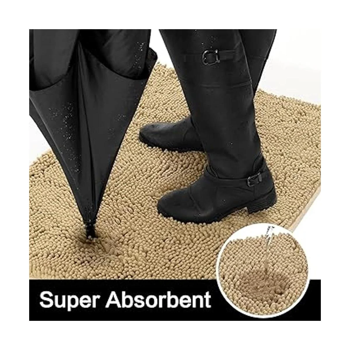 HOMEIDEAS Tapete de felpilla duradero para puerta de_2