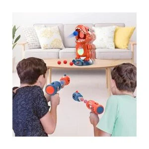 Juguetes de disparo de dinosaurios movibles para niños_6