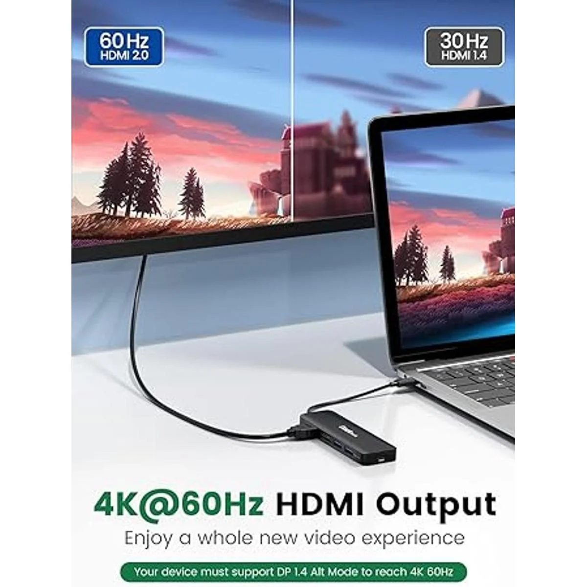 Adaptador USB C Hub HDMI PD Dockteck 6 en 1 tipo C con 4K_3
