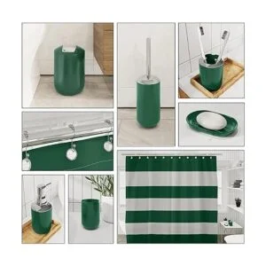 Hunter Green Juego de accesorios de baño de 9 piezas con_3