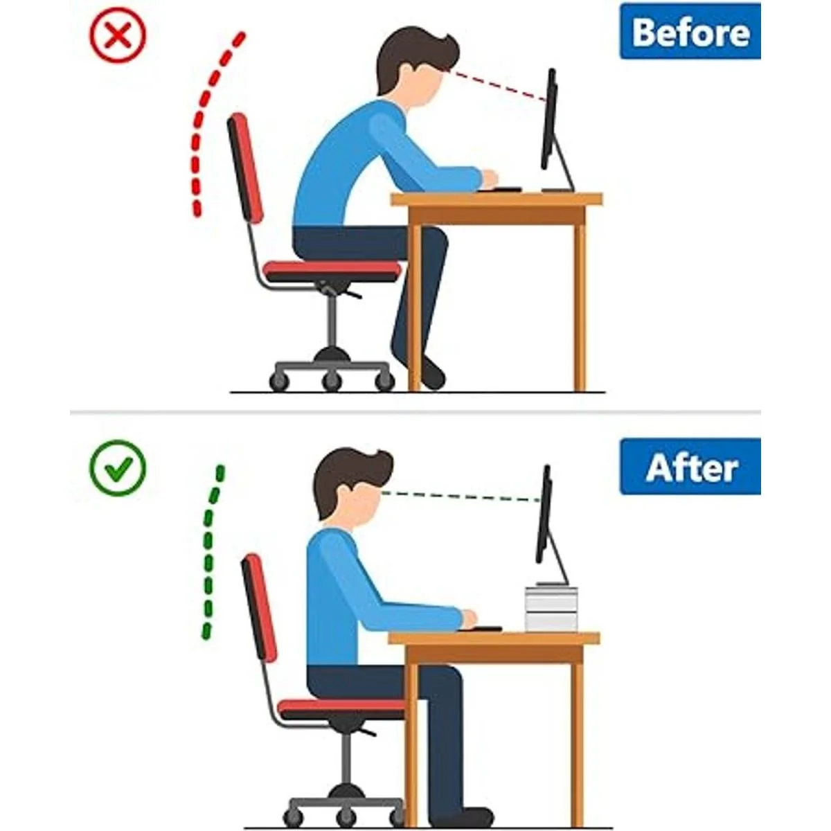 Egchi Soporte de acrílico para monitor de 2 niveles_4