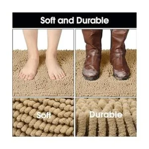 HOMEIDEAS Tapete de felpilla duradero para puerta de_4
