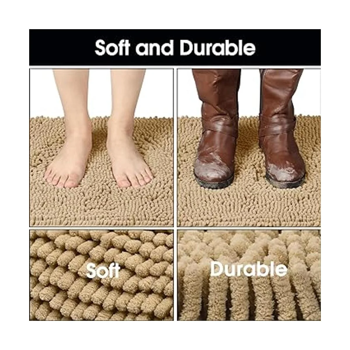 HOMEIDEAS Tapete de felpilla duradero para puerta de_4