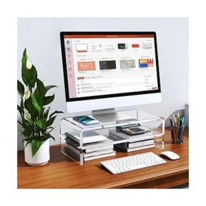 Egchi Soporte de acrílico para monitor de 2 niveles_2