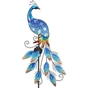 TERESAS COLLECTIONS Luces solares de jardín de pavo real_1