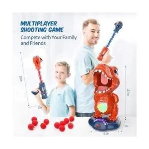 Juguetes de disparo de dinosaurios movibles para niños_3